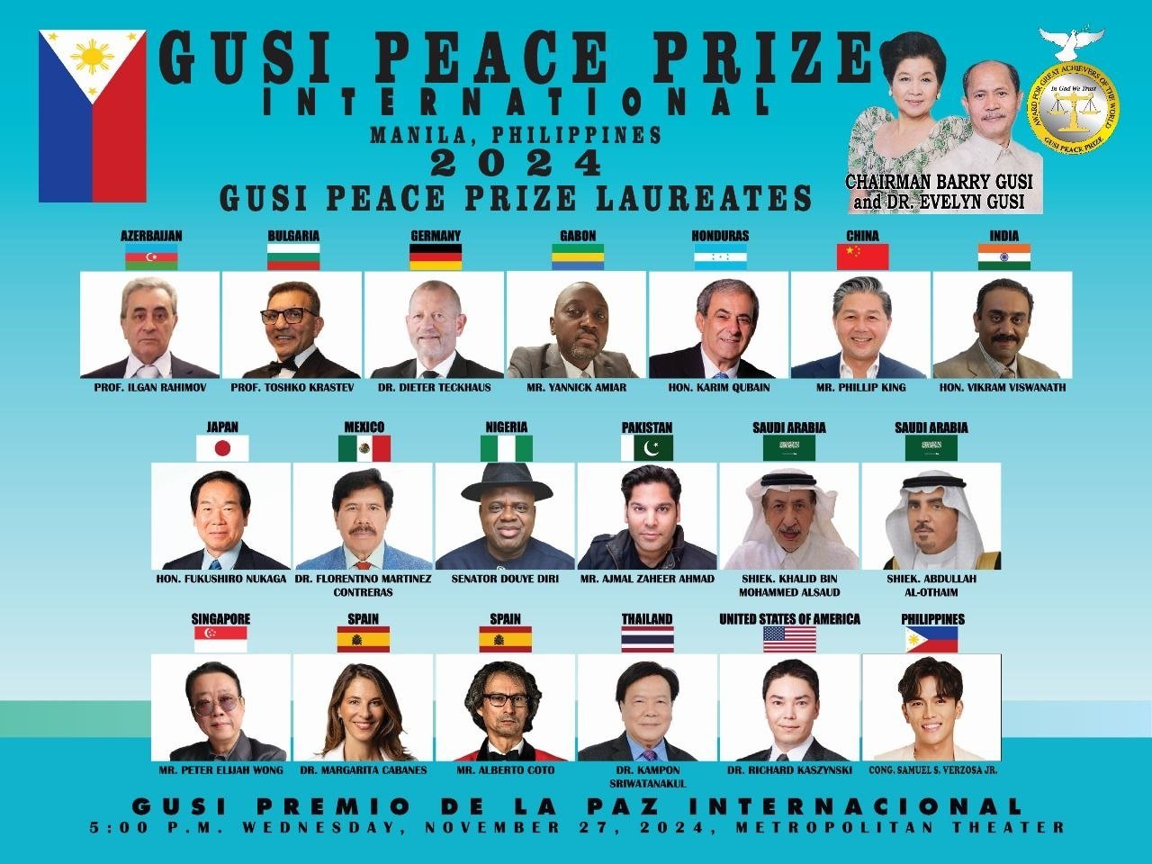 Prof. Toshko Krastev Named a 2024 Gusi Peace Prize Laureate