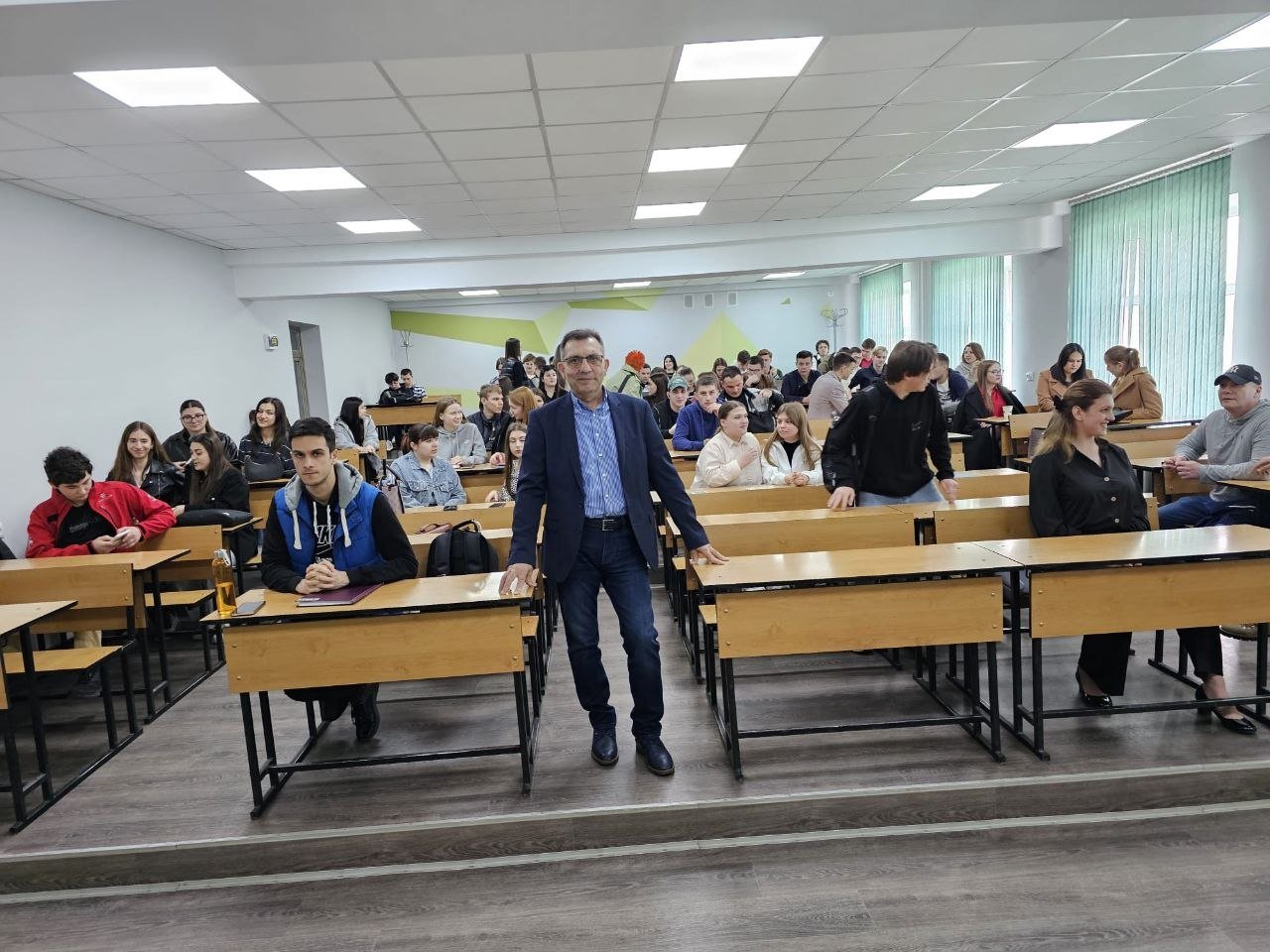 Prof. Toshko Krastev with University Students