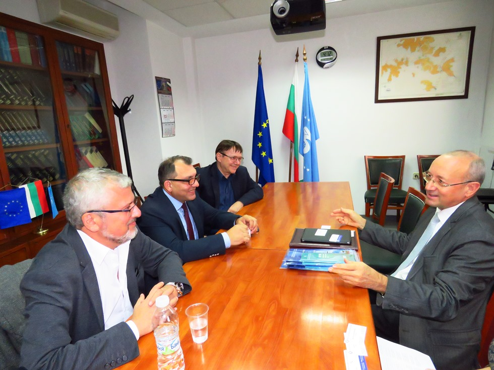 Representatives meeting at an academic institution